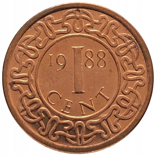 59693. Surinam, 1 cent, 1988r.