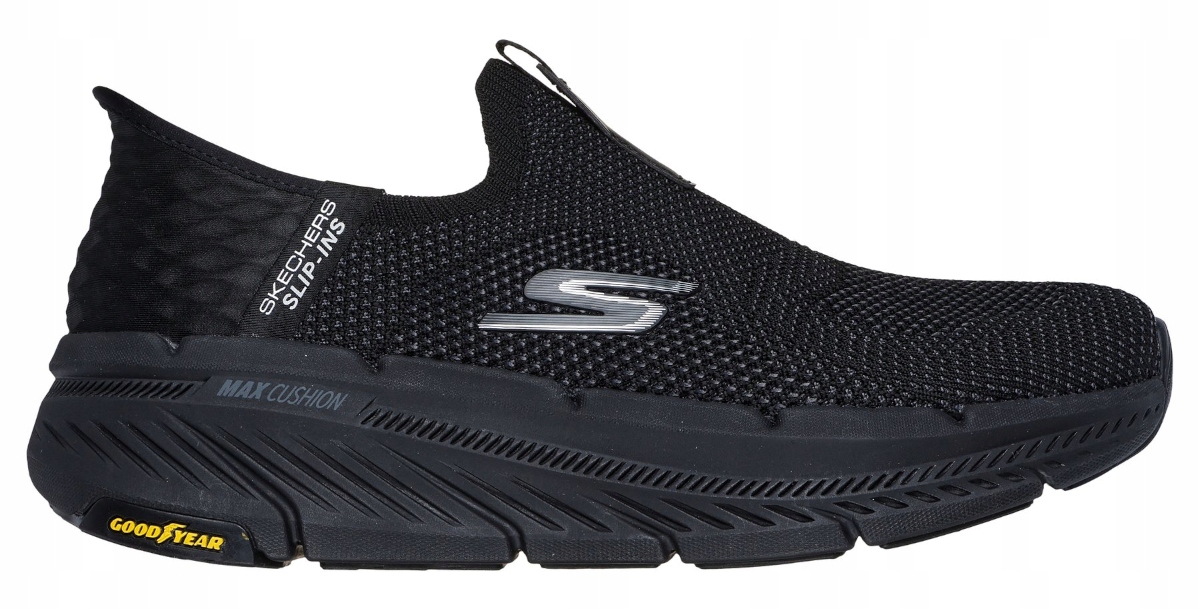 Černé Nazouvací Pánské Běžecké Boty Lehké Pohodlné Skechers 42,5