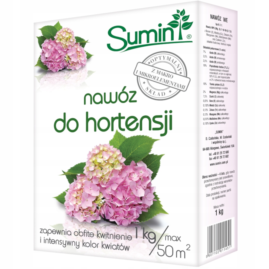 

Sumin Nawóz do Hortensji 1 kg granulowany 1KG