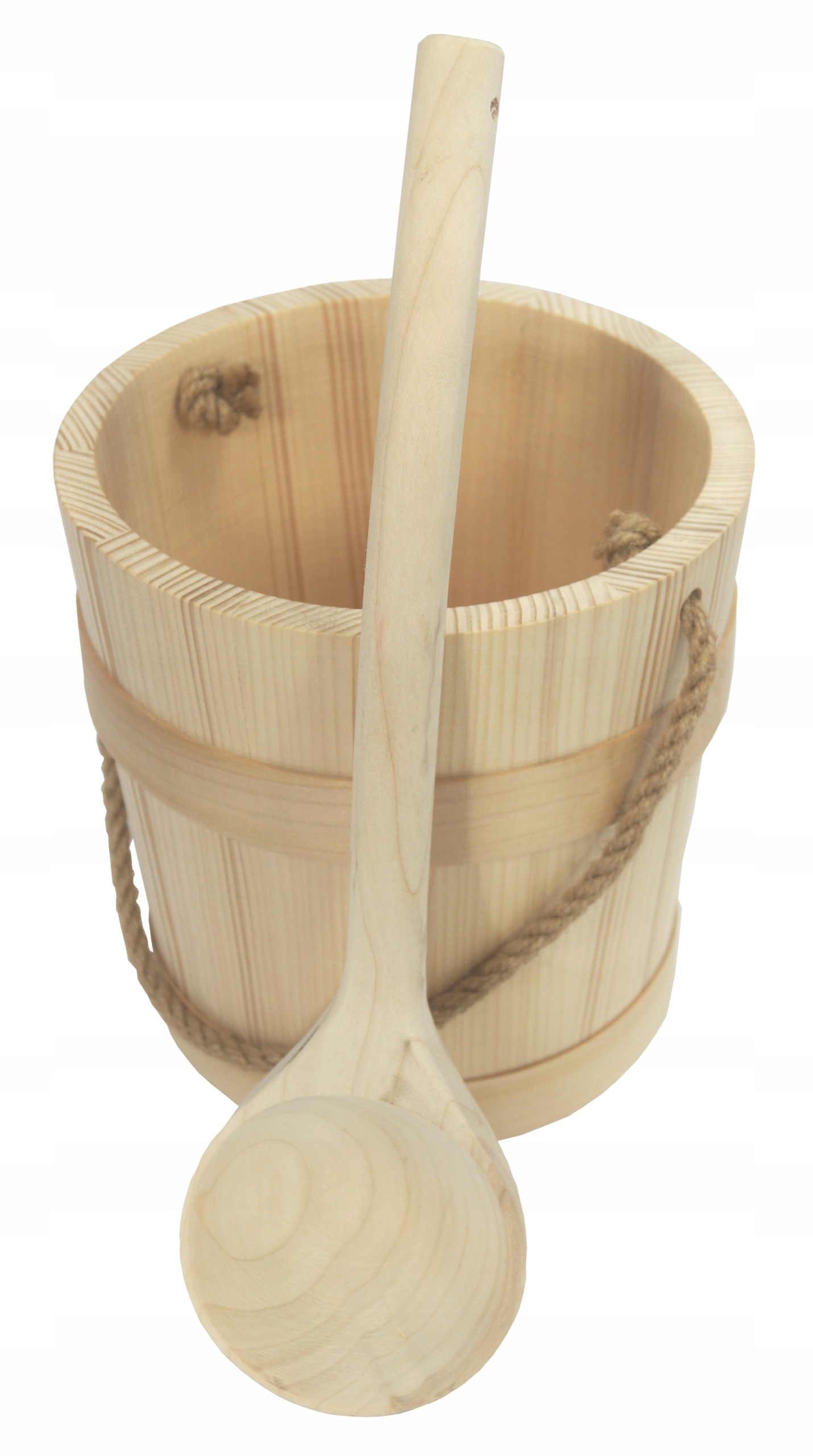 Dřevěné Vědro se šňůrou do sauny 5l naběračka