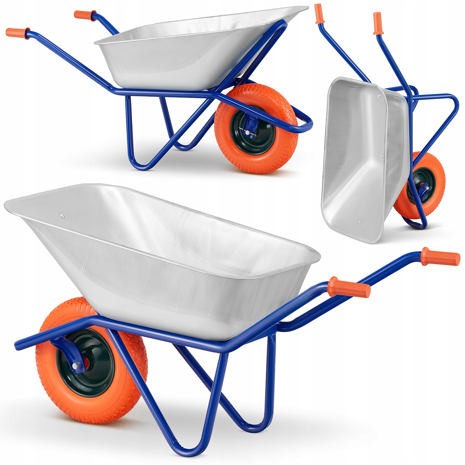 Taczka budowlana ogrodowa ocynkowana mocna KPGD-581 140L 210kg