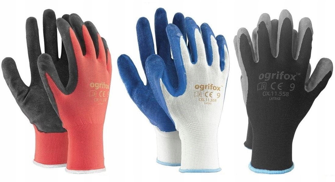 RĘKAWICZKI OGRODOWE/ROBOCZE Ogrifox OX-LATEKS WN7 Model Lateks