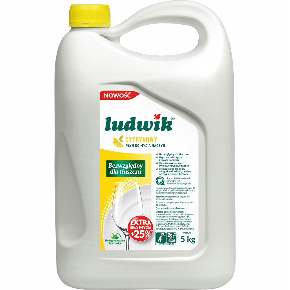 

Ludwik 5l płyn do mycia naczyń cytryna