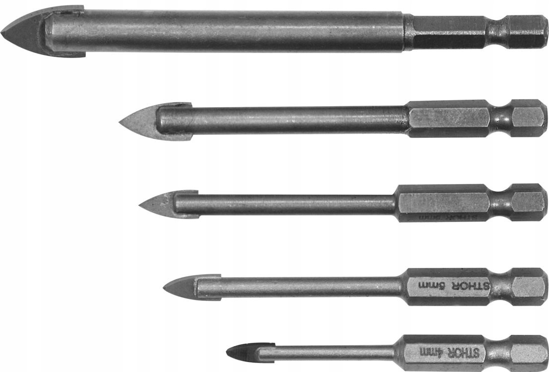 

Zestaw Wierteł Do Szkła I Ceramiki 5SZT. 4-10MM He