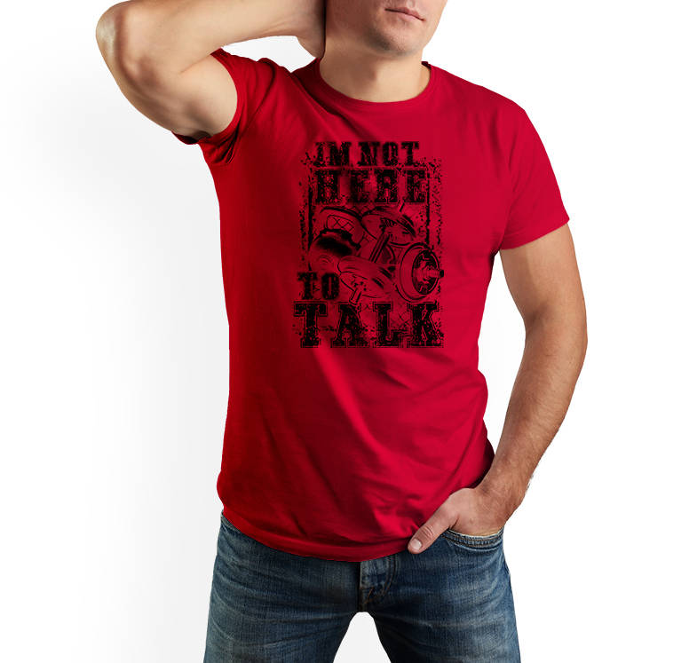 

T-shirt męski na siłownię I'M Not Here To Talk M