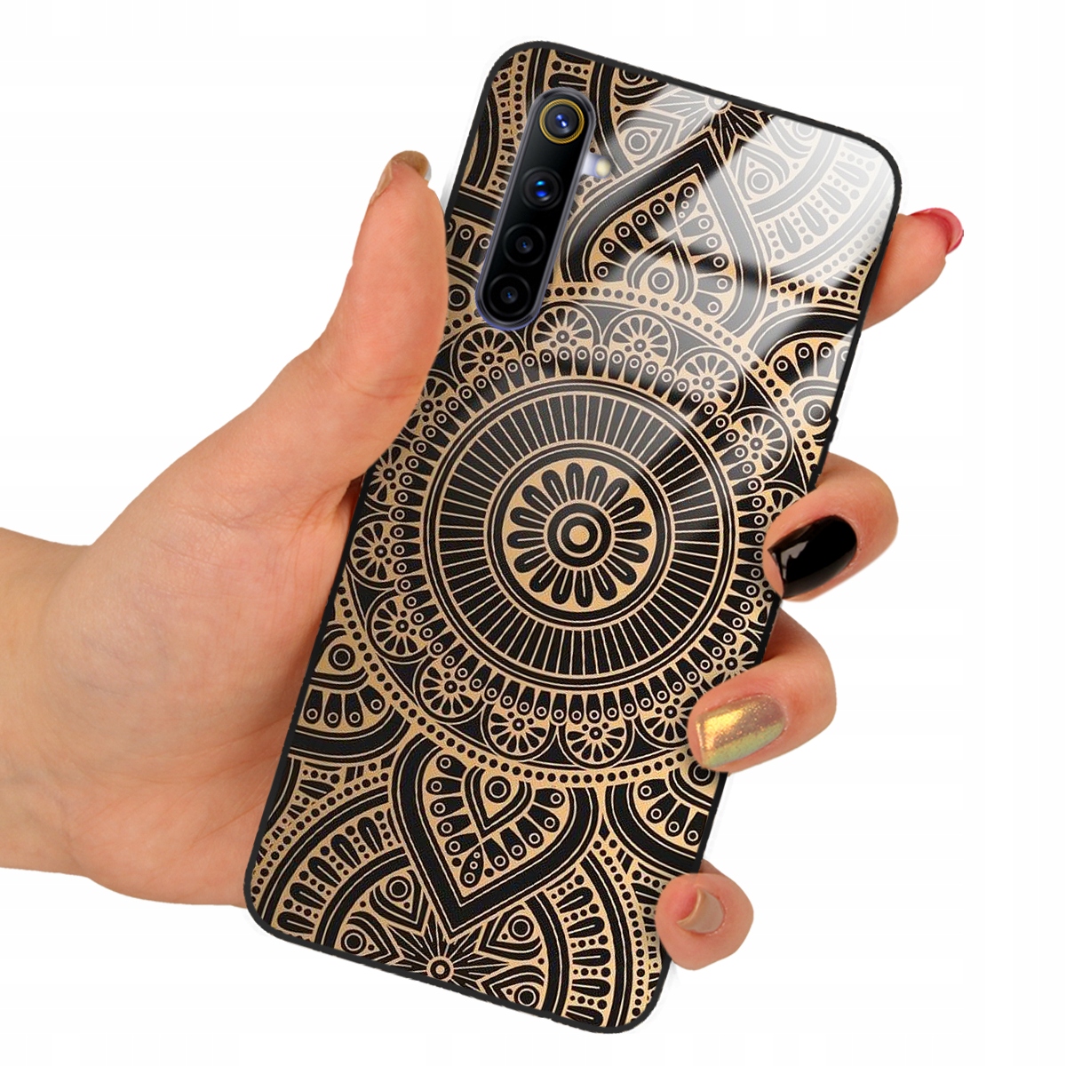 

Etui Szklane do Realme 6 Black Glass Wzory