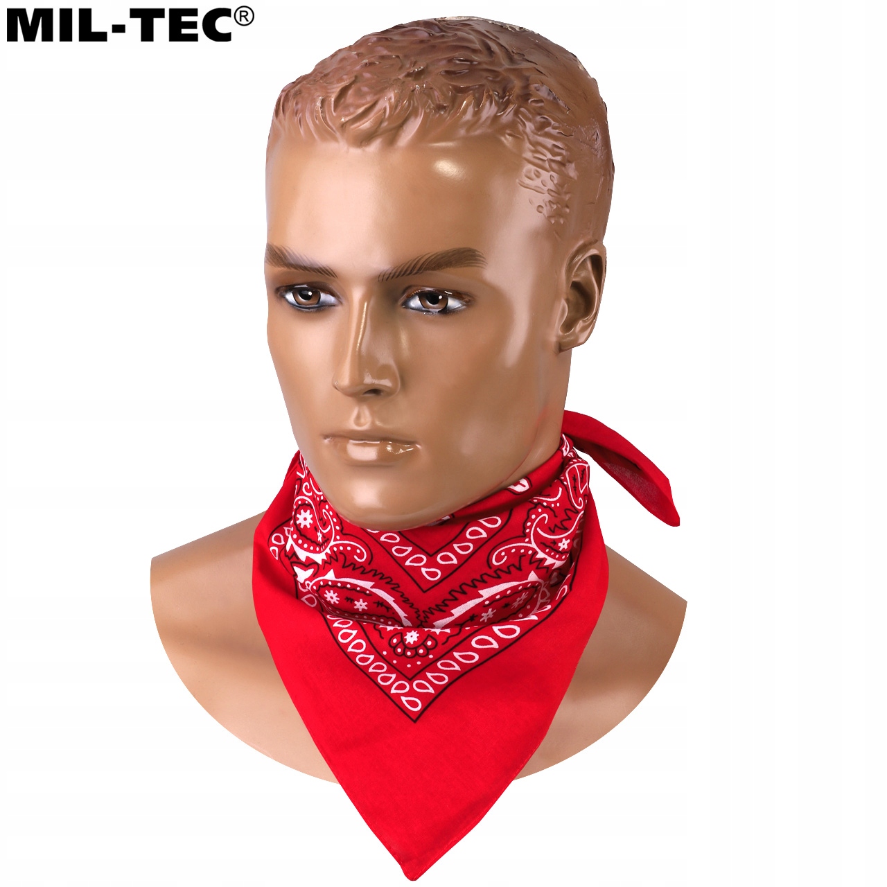 CHUSTA BANDANA BANDAMA WESTERN NA GŁOWĘ MIL-TEC Czerwona Długość (cm) 54.5