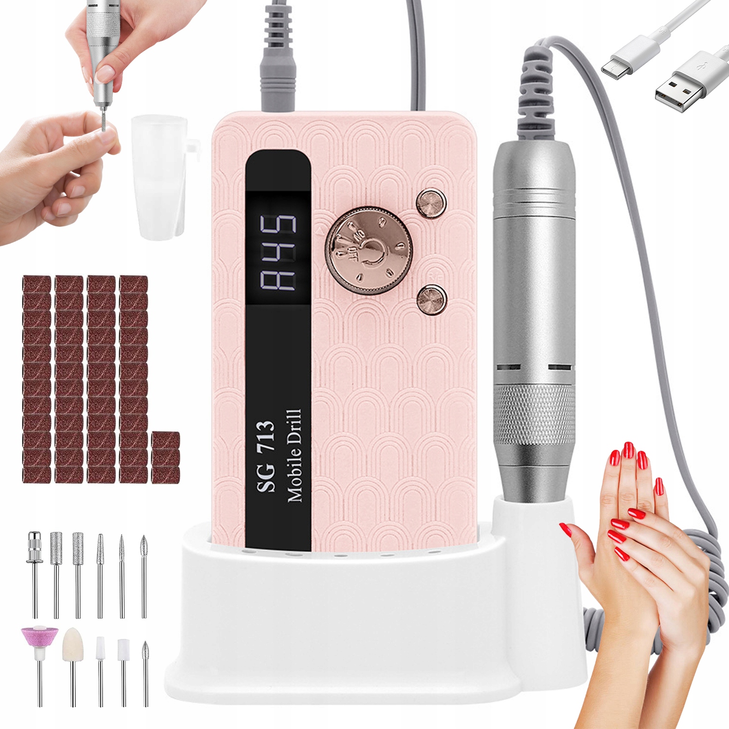 Elektrický Stroj Na Leštění Nehtů, Sada Vrtáků Na Pilníky