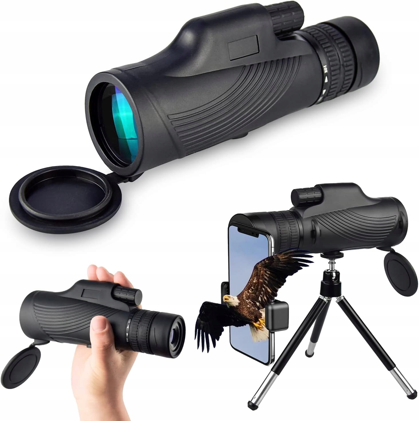 Monokulární Dalekohled Pro Pozorování 10-30X Zoom BAK4 Mini Profesionální Stativ