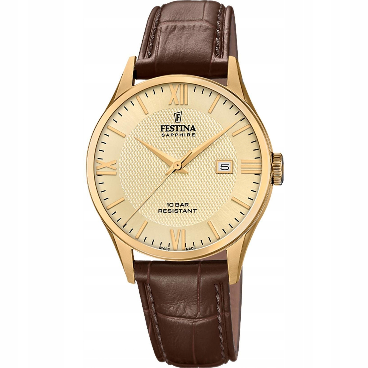 Pánské Hodinky Festina F20010-5, hnědý řemínek