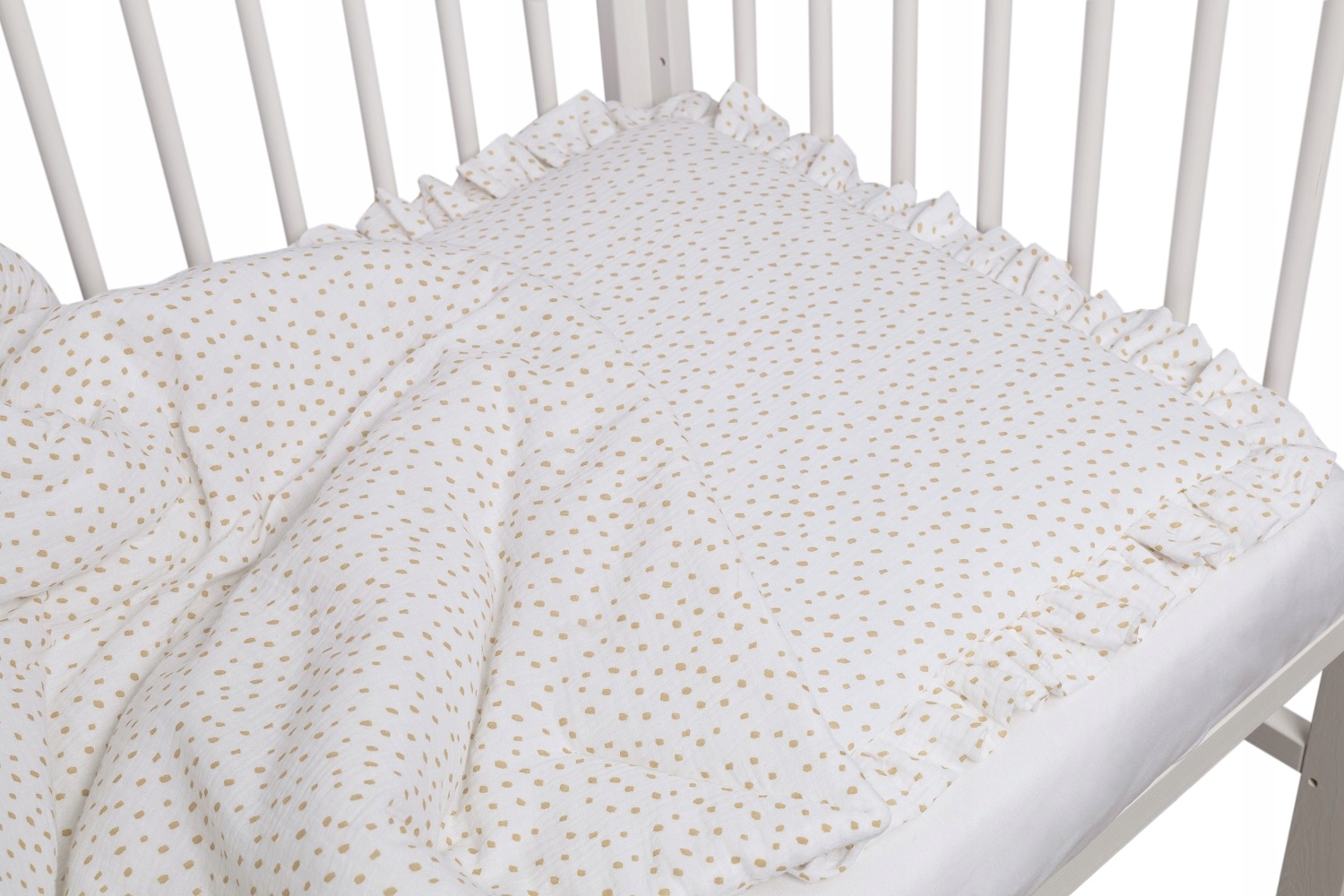 NIEMOWLĘCA POŚCIEL MUŚLINOWA 120X90 FALBANKA DOTS EAN (GTIN) 5902687195886