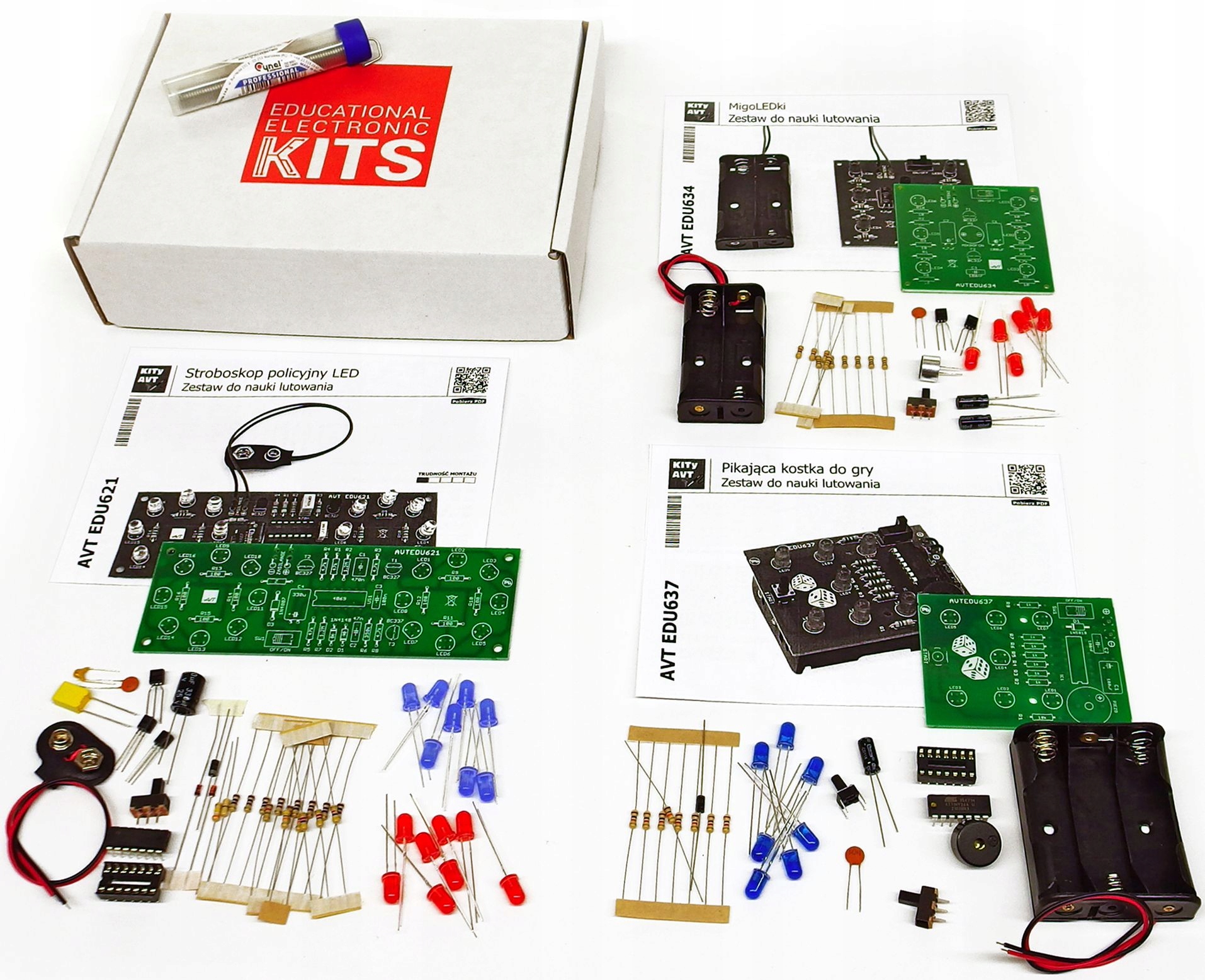 

Zestaw kitów Diy do nauki lutowania AVTEDU3PAKIET
