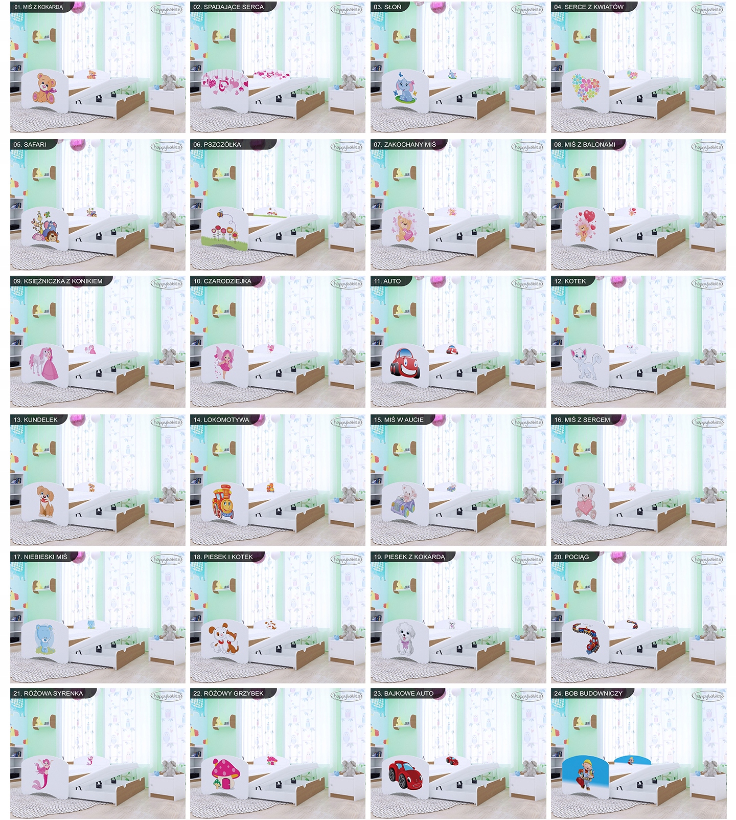 ŁÓŻKO DZIECIĘCE 200/90 PODWÓJNE - BUK Długość 200 cm