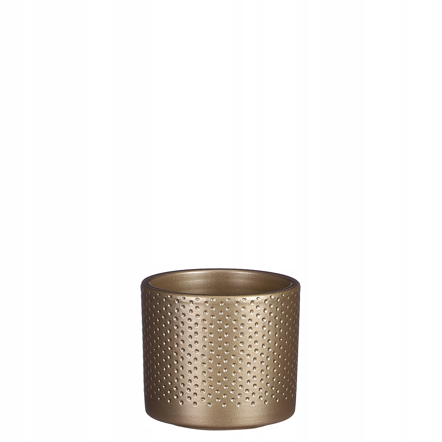 

Złote okrągłe doniczki Era 10/8 złota ceramiczna