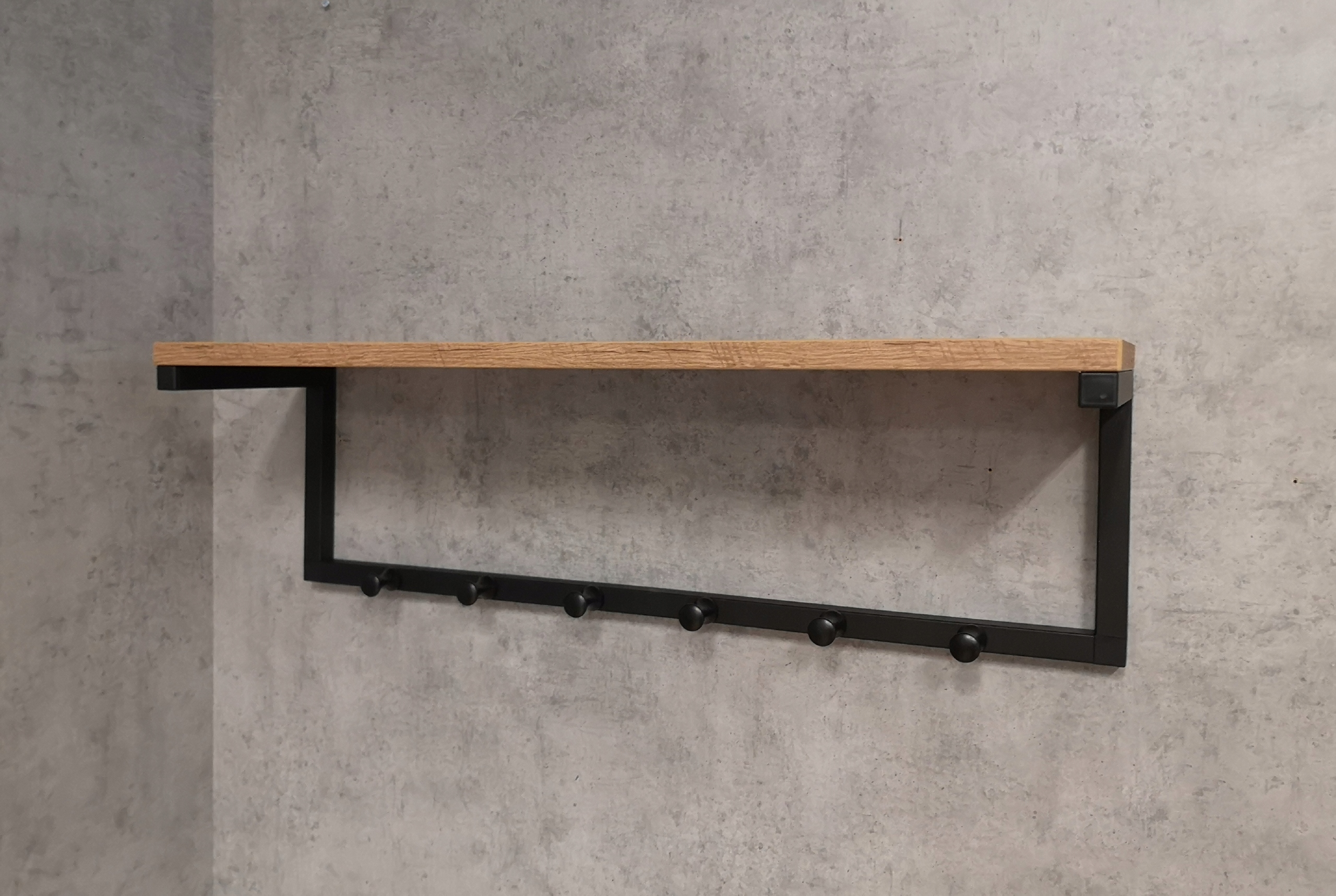 WIESZAK ŚCIENNY Z PÓŁKĄ KL04-6 ALU LOFT 70 CM Kod producenta 190120213