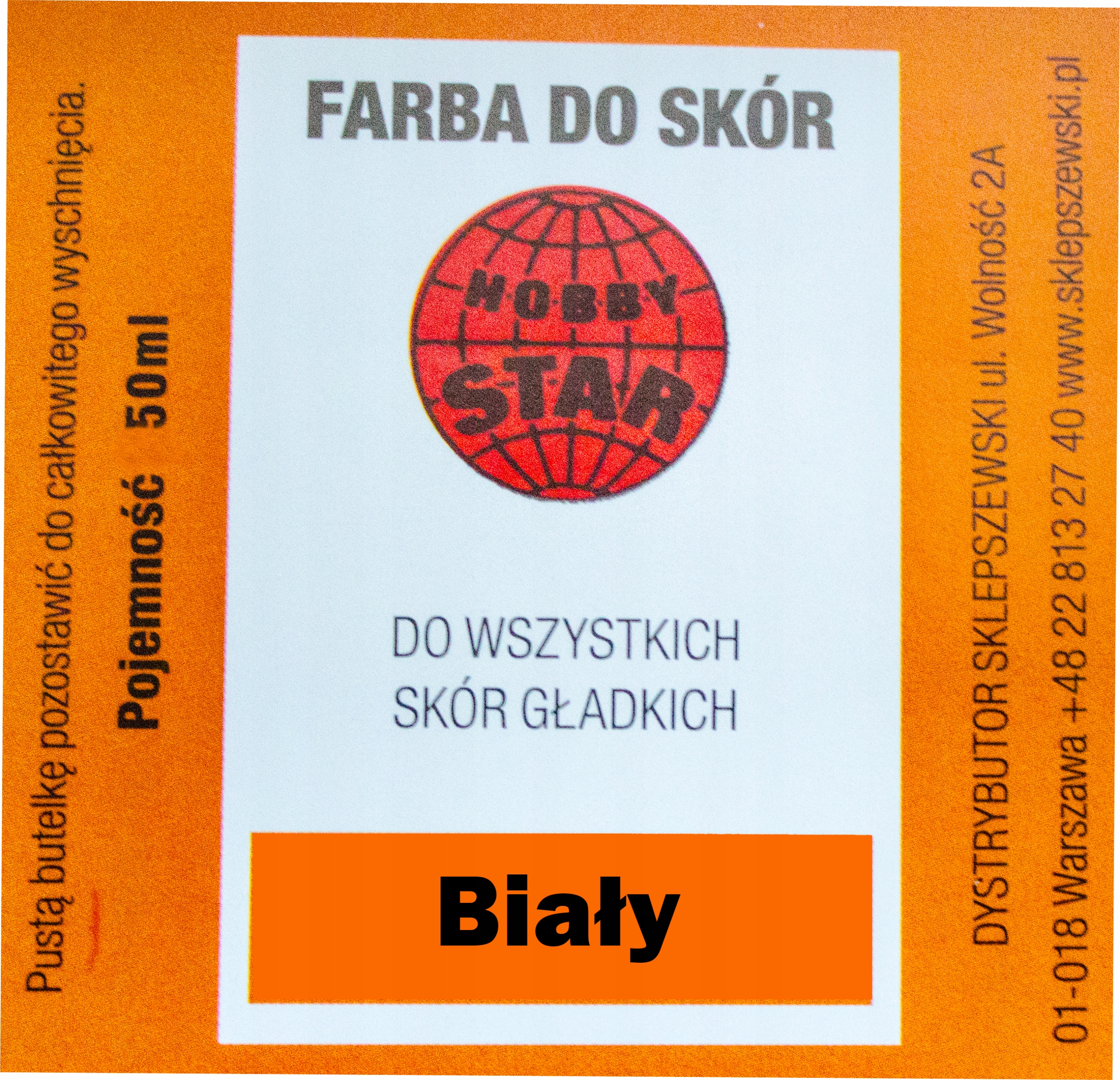 FARBA DO SKÓR RENOWACJA KOLORU BIAŁA ODTŁUSZCZACZ Pojemność 50 ml