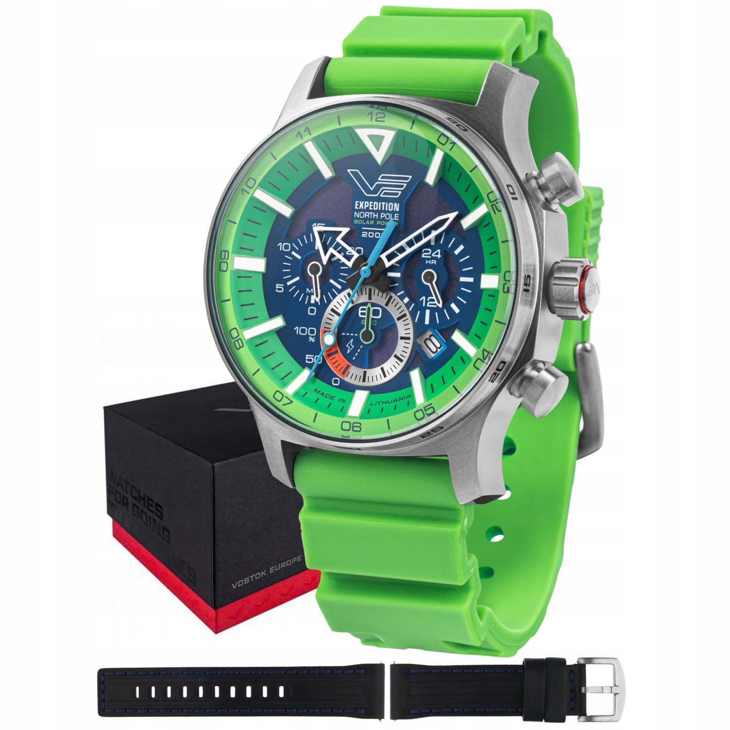 Pánské Hodinky Vostok Europe VR42-595A733S zelený pásek