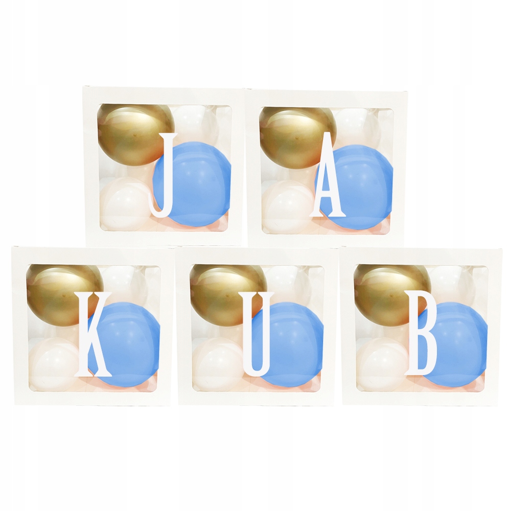 Personalizowane pudełko z balonami dekoracja