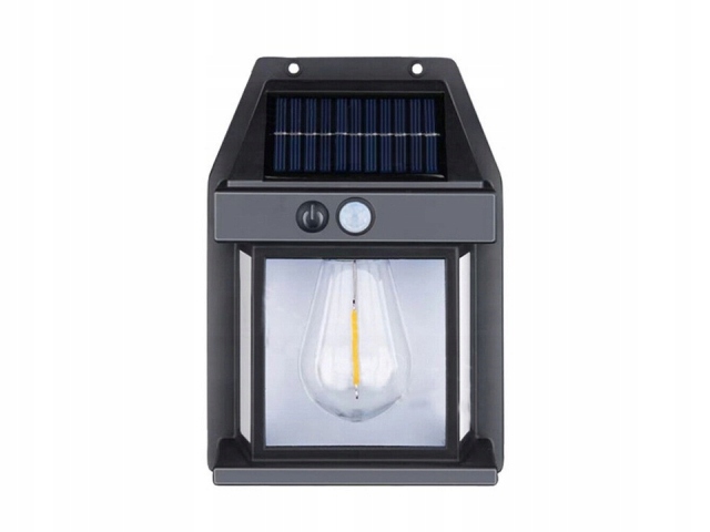 LAMPA SOLARNA KINKIET ŻARÓWKA LED ELEWACYJNA ŚCIENNA OGRODOWA ZEWNĘTRZNA Strumień świetlny 600 lm