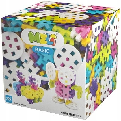 KLOCKI KONSTRUKCYJNE Wafle MELI Constructor Pink 100 el.