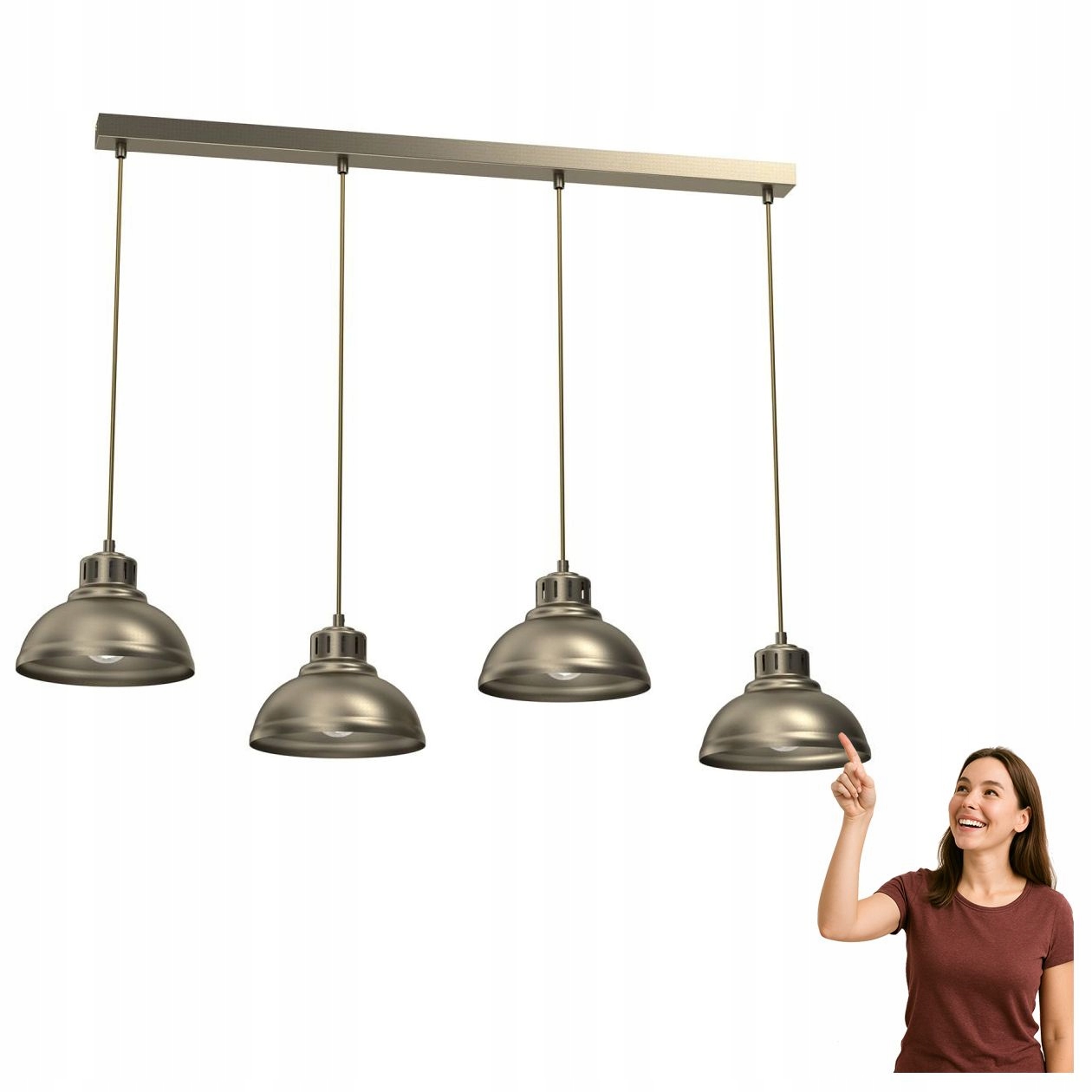 Štvorbodová závesná lampa na lište Sven 8938 Luminex