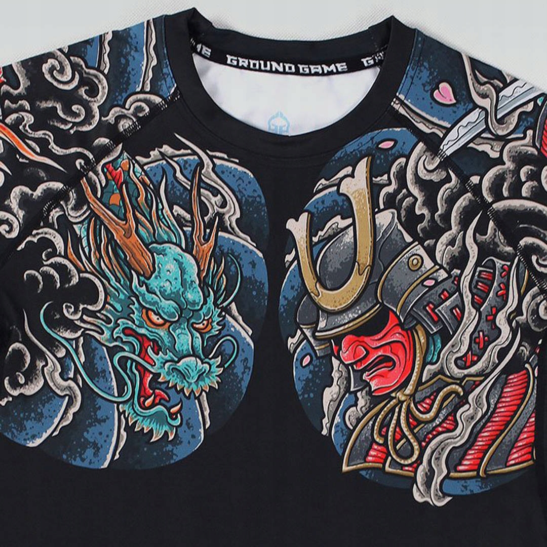 Rashguard z krótkim rękawem męski Ground Game Bushido 3.0 r. L Rozmiar L