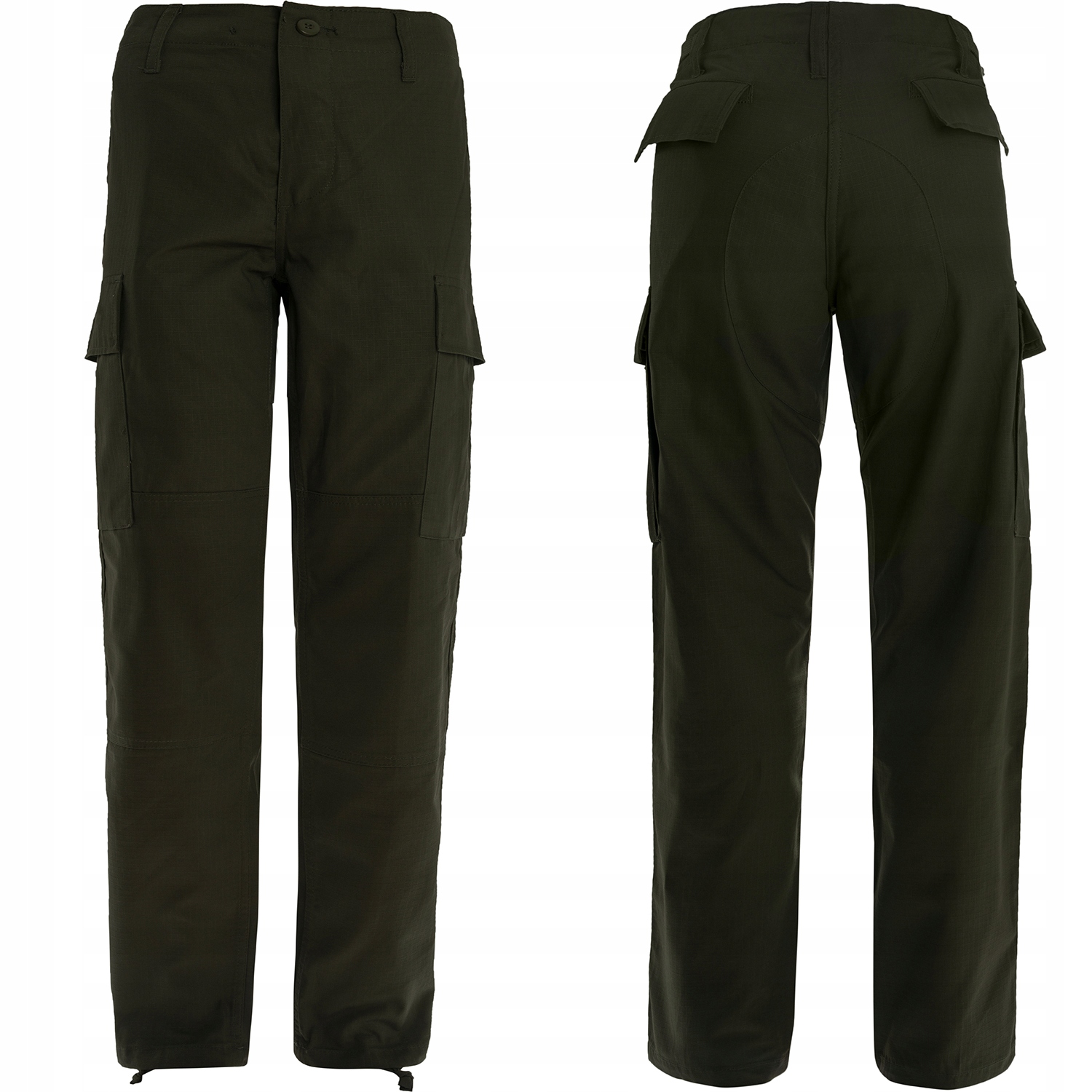 

Spodnie Bojówki wąskie nogawki Slim Fit olive XL