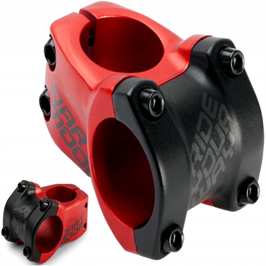 Wspornik kierownicy Dartmoor Viper 31mm 35mm czerwono-czarny anodowany