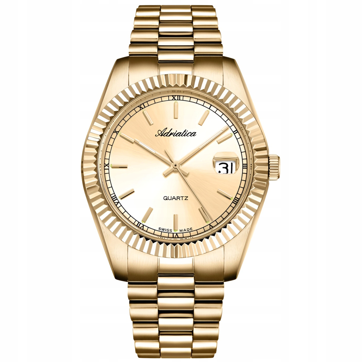 Pánské Hodinky Adriatica A1090.1111Q zlaté