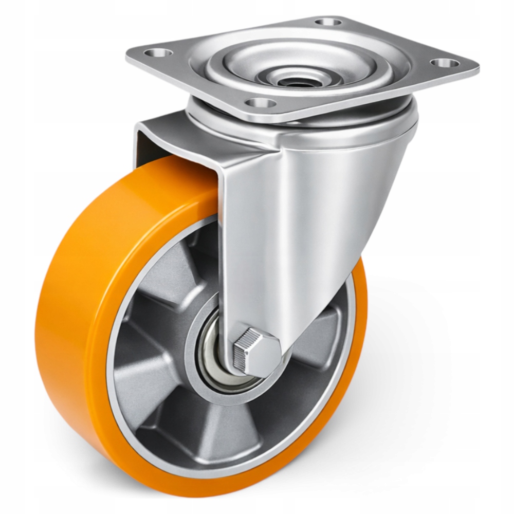 Otočné Kolečko 200 mm 500 kg Silné Transportní Kolo Na Desce Bez Brzdy