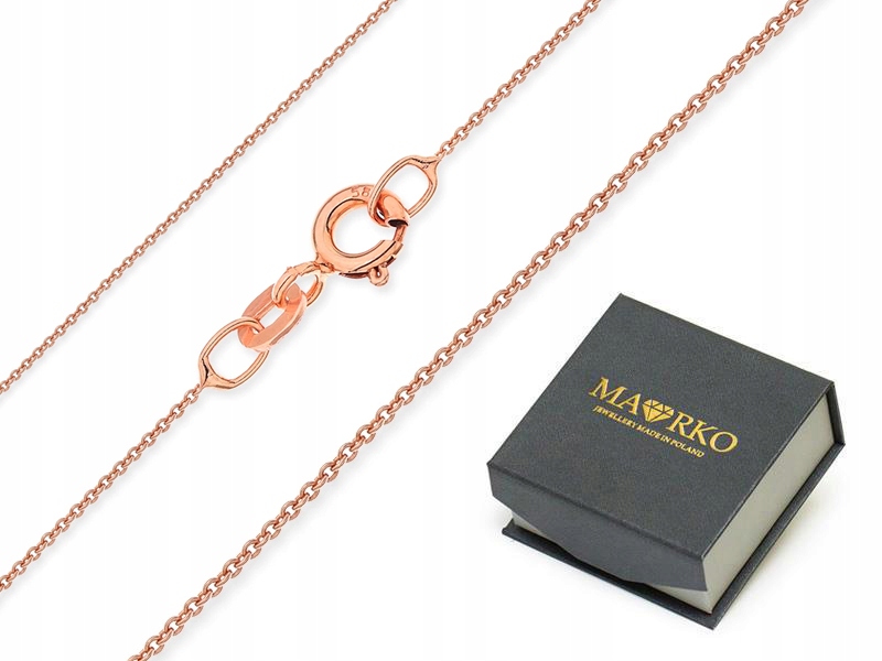 Růžově Zlatý Řetízek Dámský pr. 585 14k Ankr na přívěsky 42cm