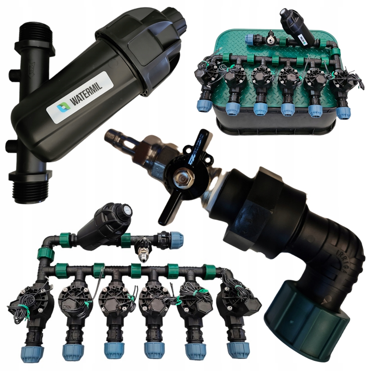 Zestaw Rain Bird Hv 6 sekcji z filtrem i kompresorem Studzienka Pe 25