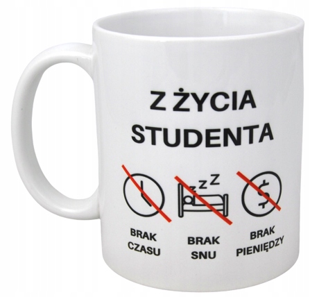 

Kubek Studenta Ucznia Śmieszny Uczelnia