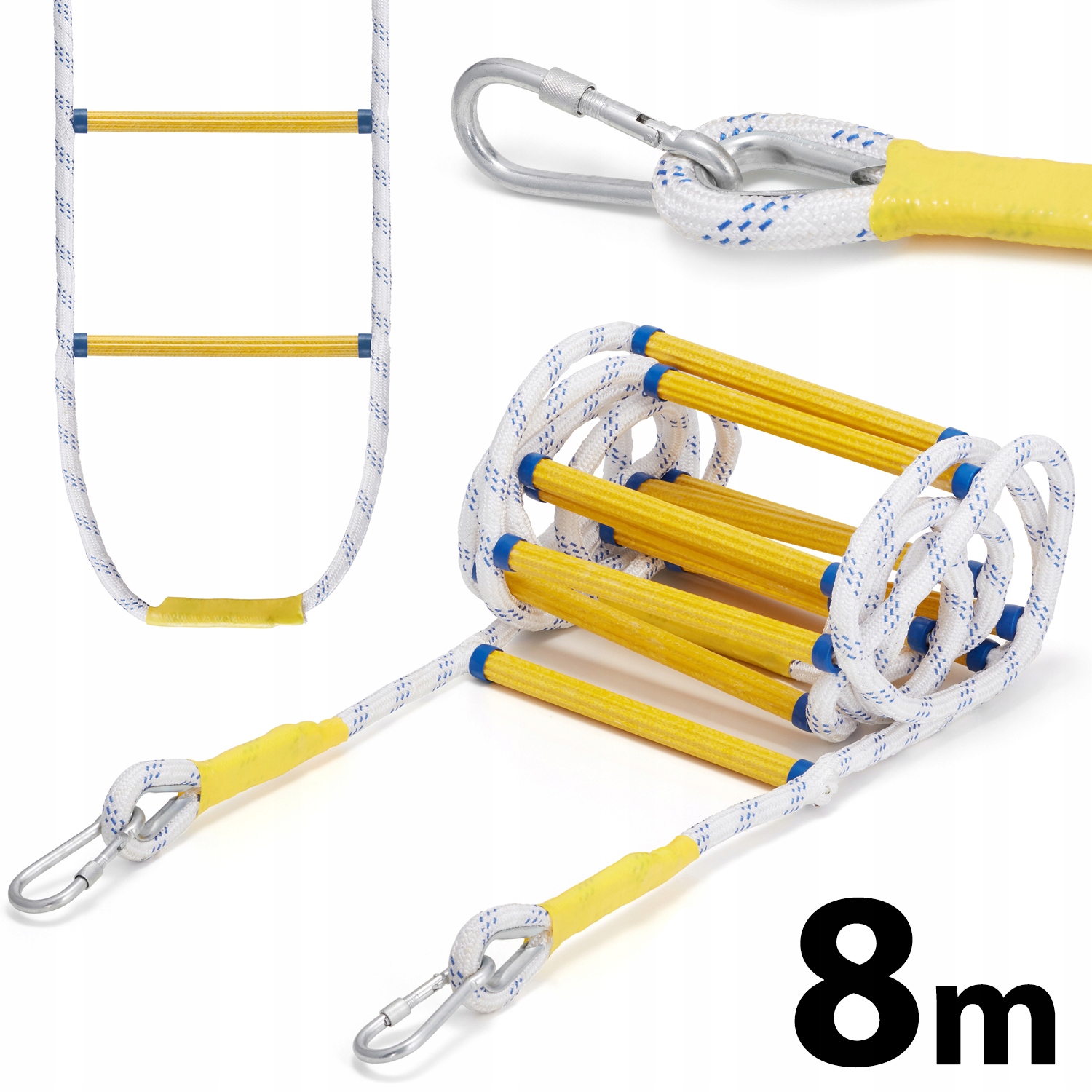 

Drabina linowa sznurowa pleciona na dach 8 metrów