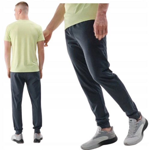 Spodnie Męskie Dresowe 4F Treningowe Szybkoschnące r.S Szare