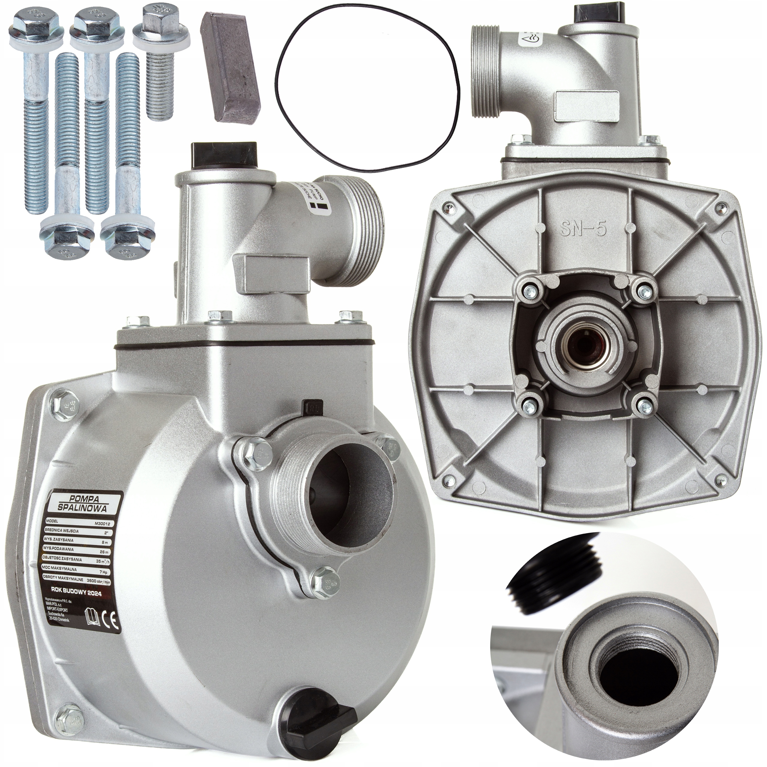 Pompa spalinowa Mar-Pol 5000 W 42000 l/h Obudowa