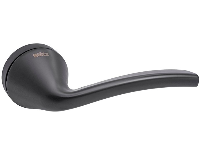 Dveřní Klika Kulatá, Černá Barva, Zesílená