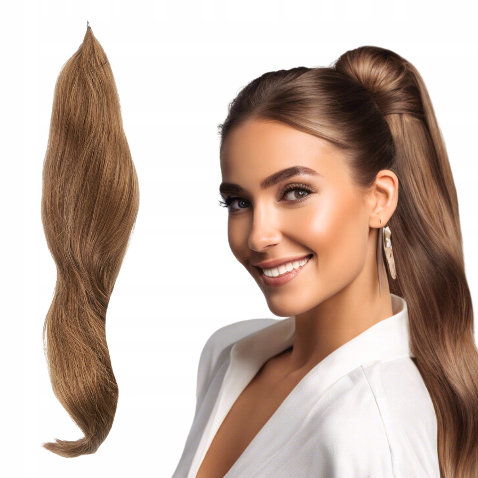 Připínací umělý koník s drátkem 50 cm #m27/m6p/6 Světle hnědý dopňek