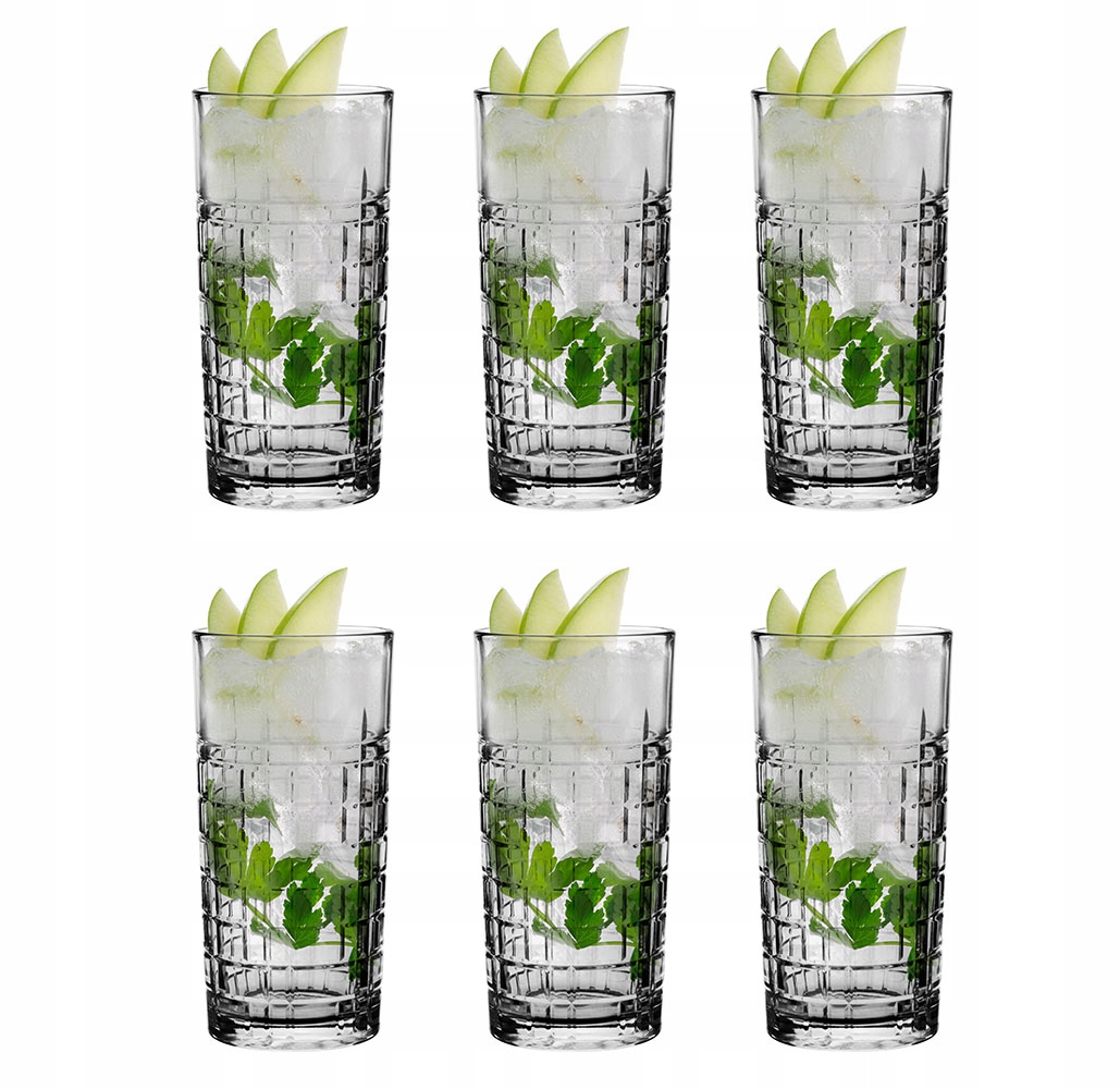 

6 x Szklanka Wysoka Do Drinków, Soków 320 ml