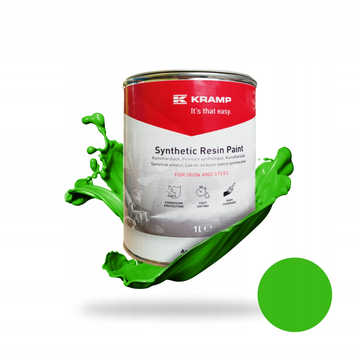 Farba do metalu renowacji Lakier Zielona Zielony Jasna Samasz 1L RAL6018