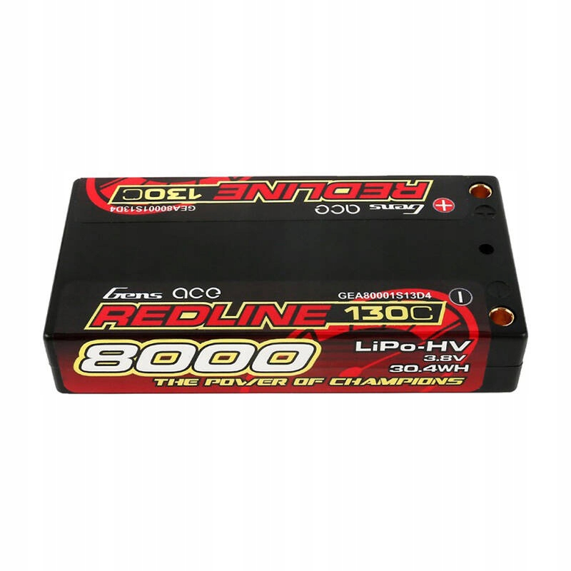 Gens Ace Akumulátor Baterie LiPo 8000mAh 3.8V 1S2P 130C s konektorem 5.0 Bullet