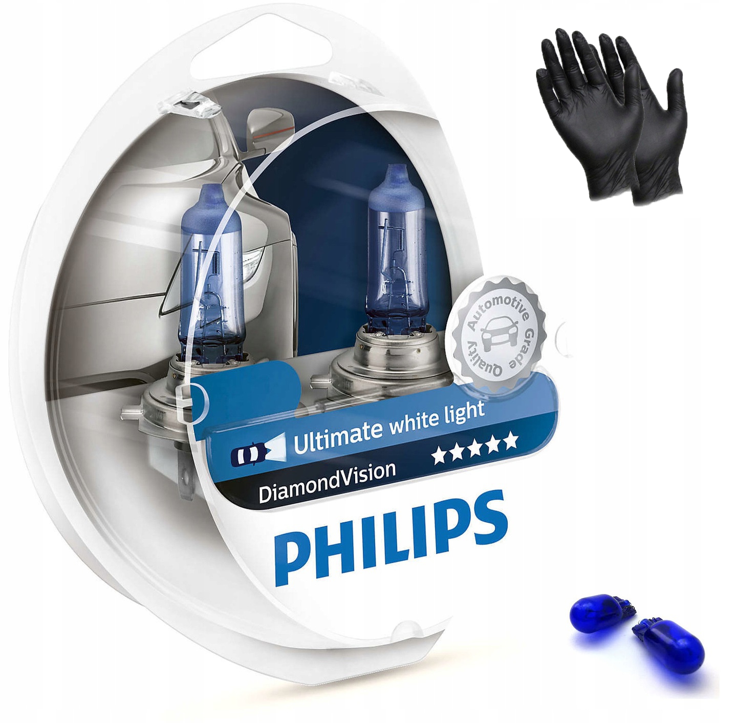 

2x H4 Philips Diamond Vision Zimna Biel 5000K W5W