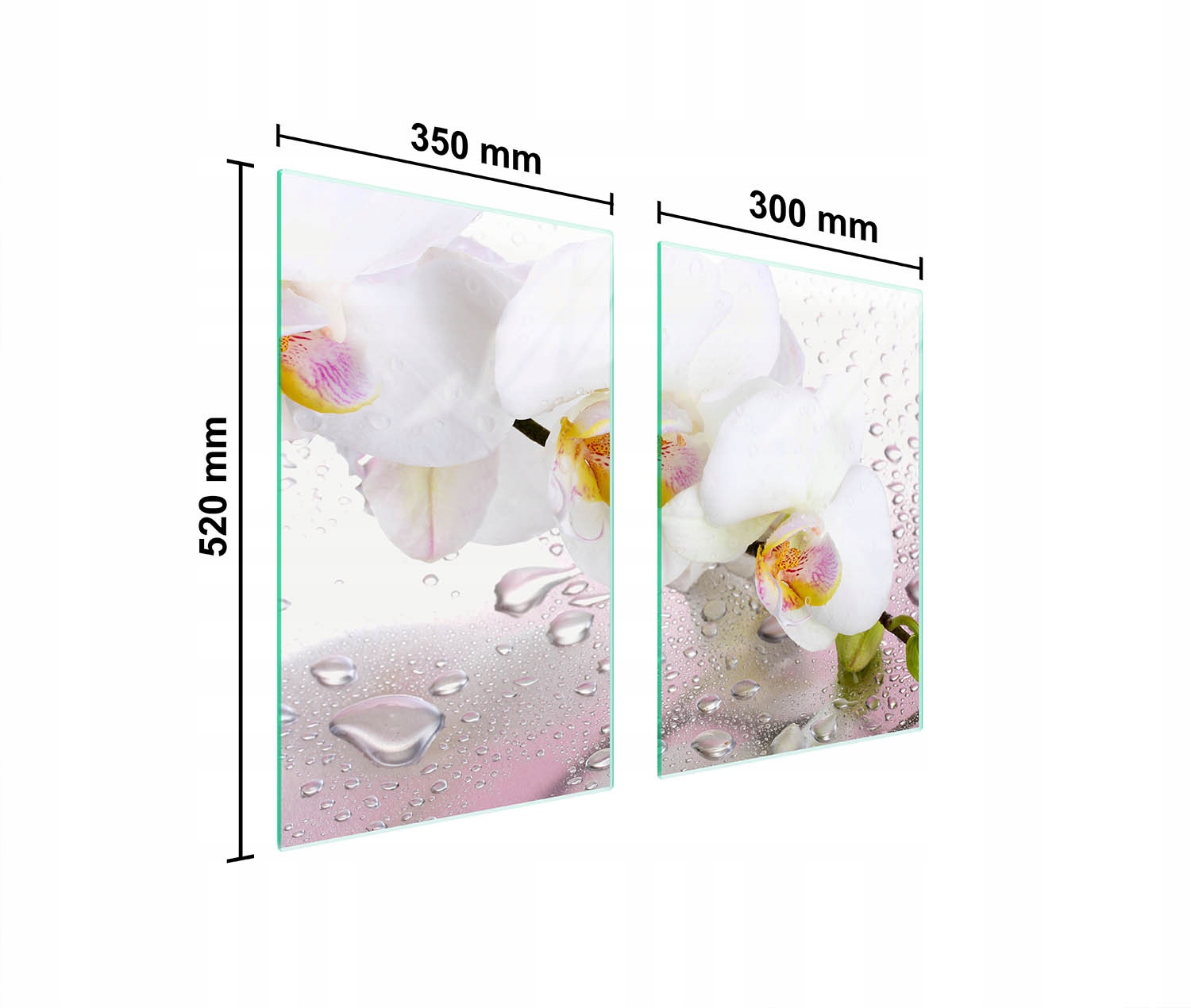 Ochranná Skleněná Deska Do Kuchyně 65x52 Orchidej