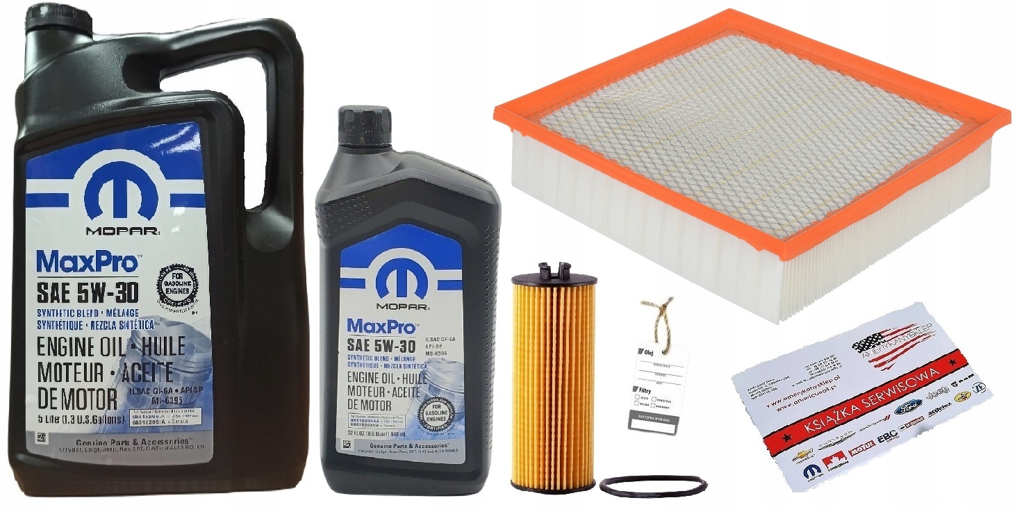 MOPAR 5W30 6L + FILTRY DODGE DURANGO 3,6 2011-2012