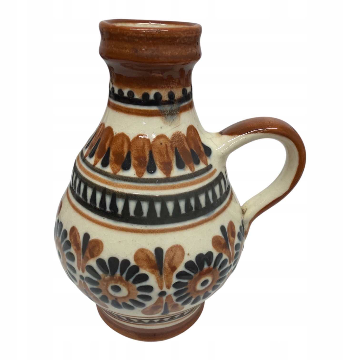 Ceramiczny wazon ręcznie malowany.