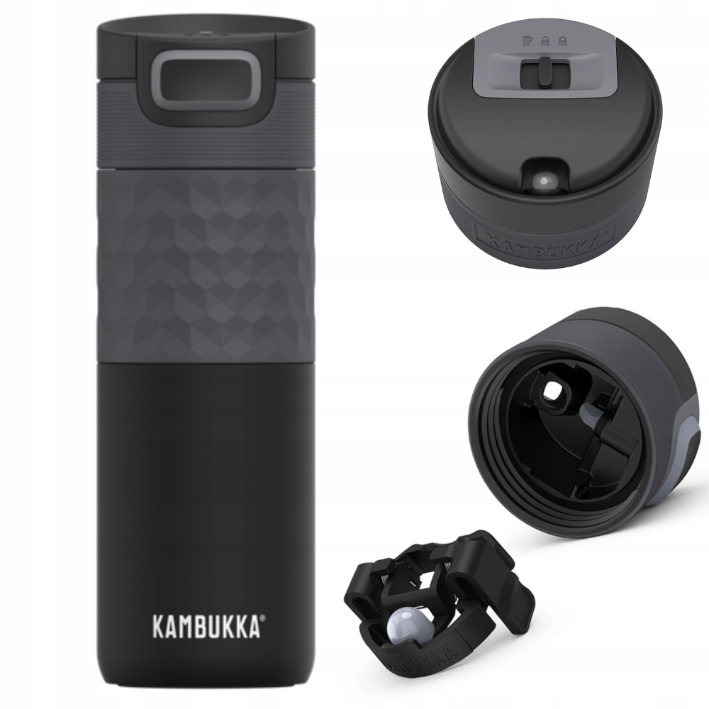 Kambukka termohrnek Etna Grip 500 ml Black Steel termoska na kávu, ocel