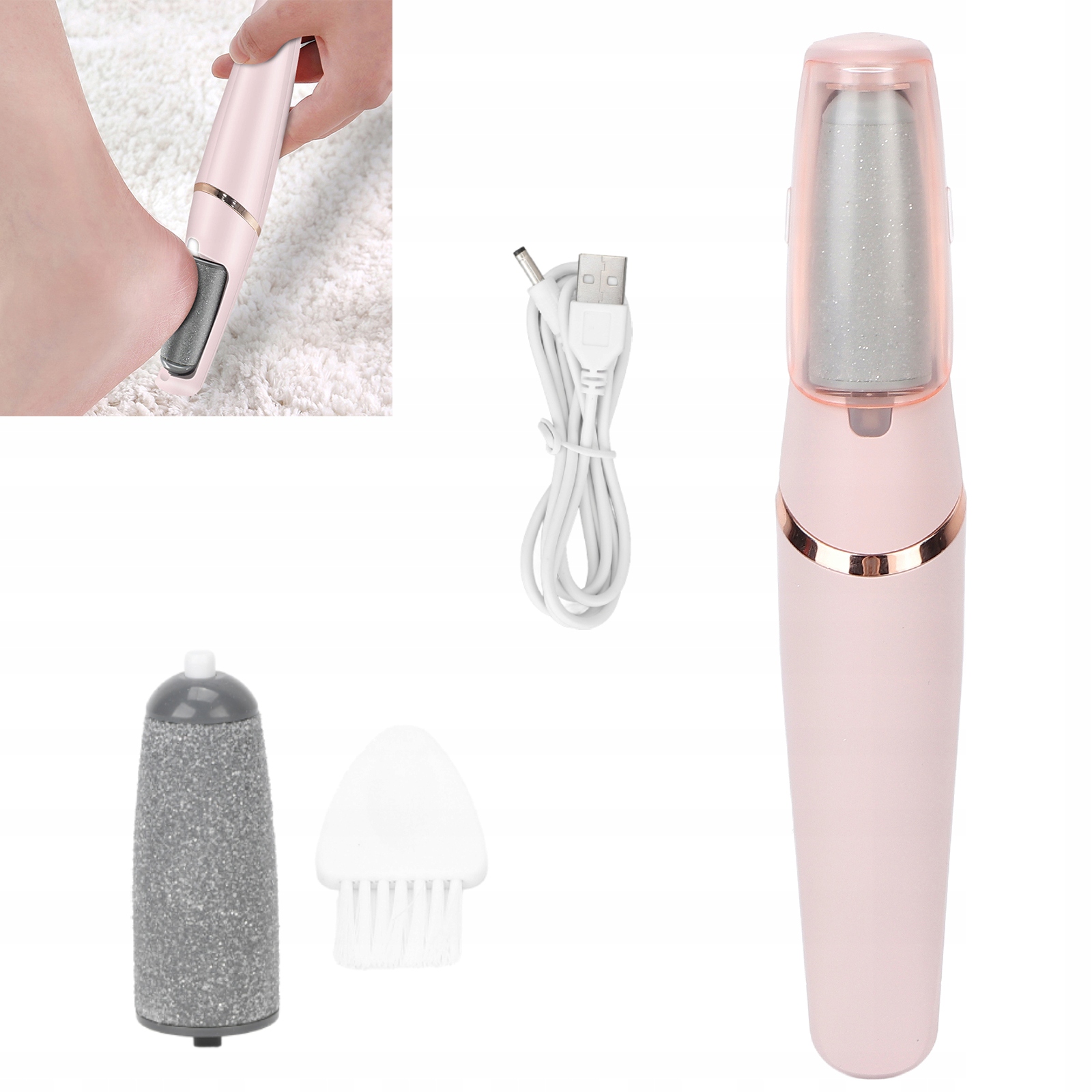 Elektrický Pilník Bruska Na Nohy Usb Struhadlo