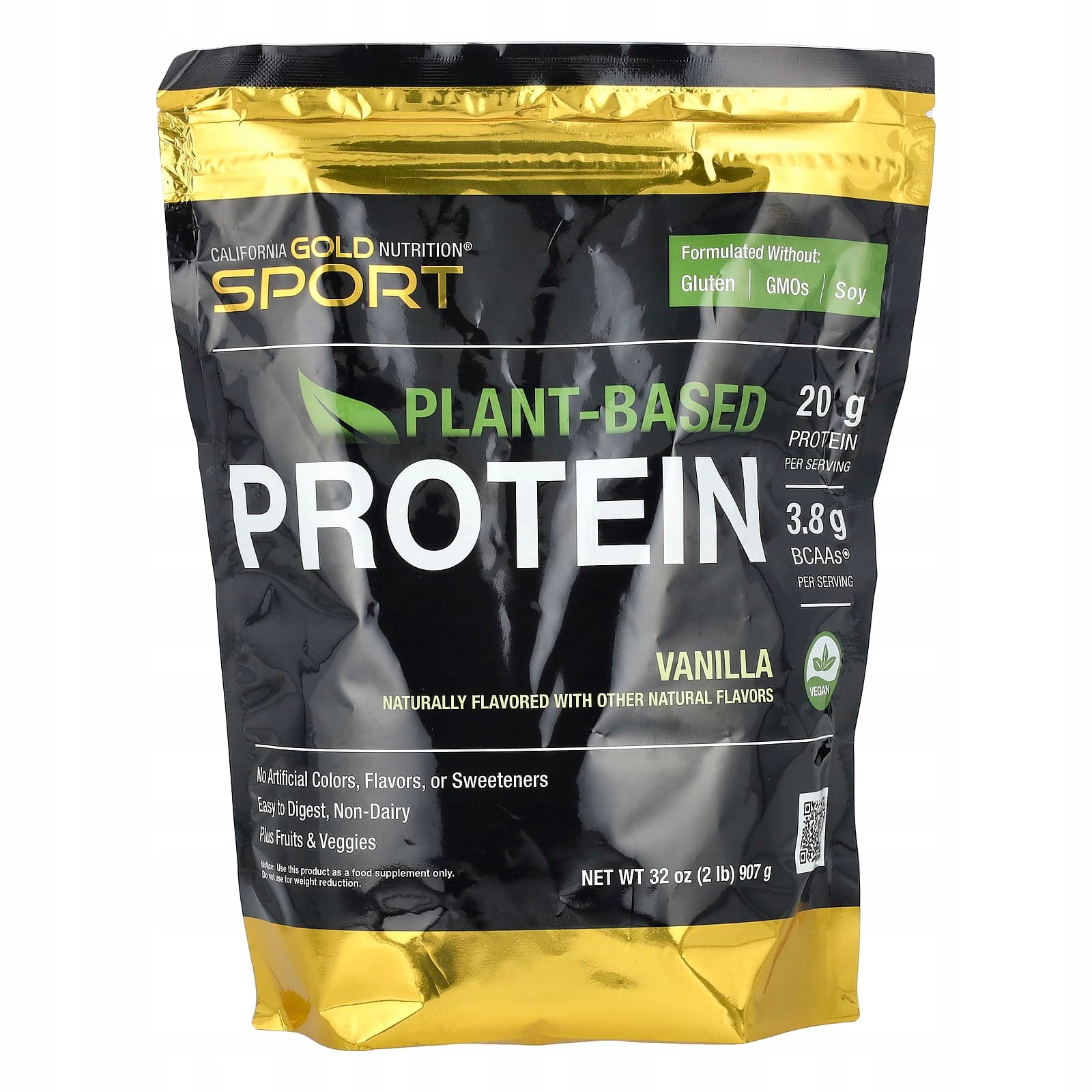 California Gold Nutrition, Sport, veganské bílkoviny s izolátem hrachového proteinu