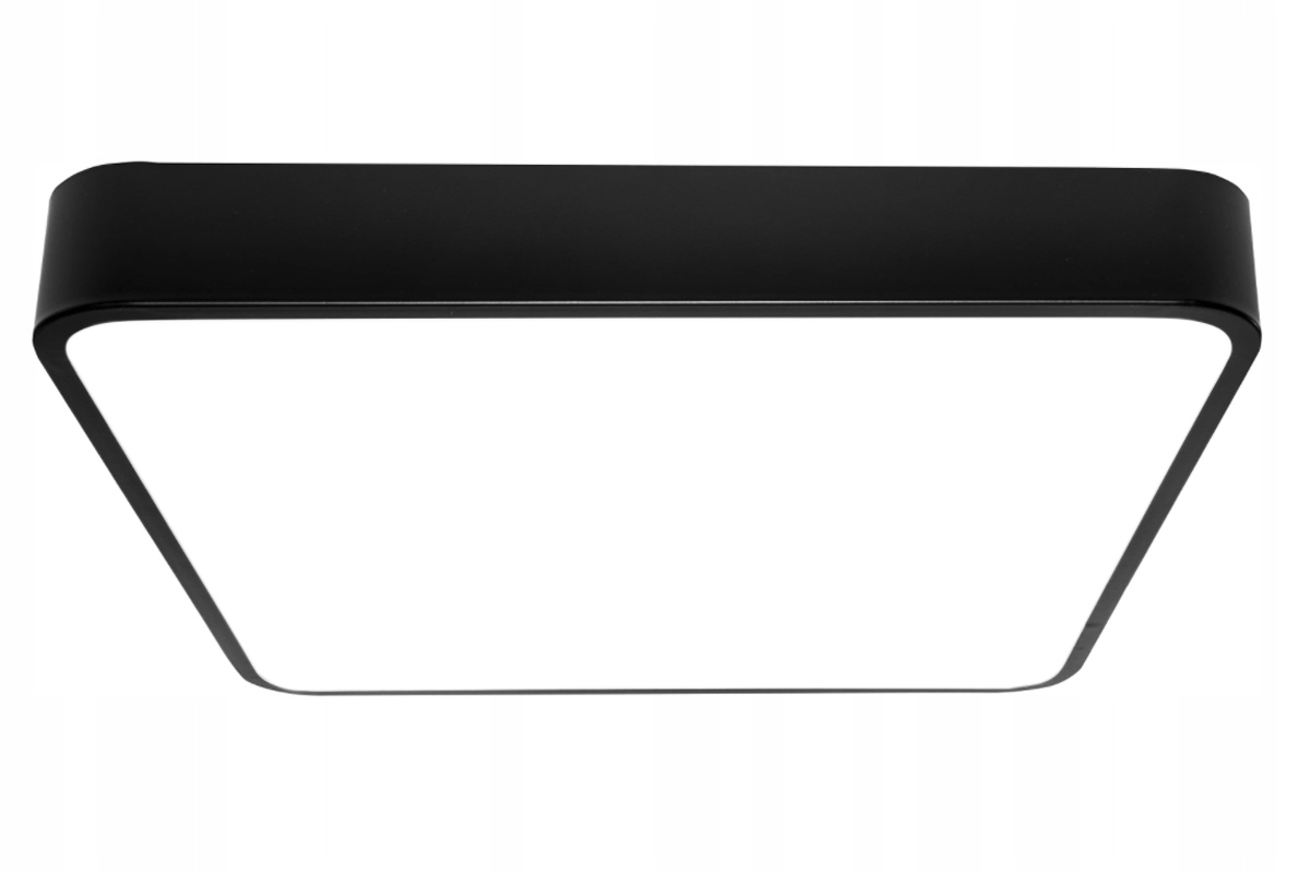 Nowoczesna lampa czarny plafon kwadratowy 36W Led 40 cm do jadalni kuchni