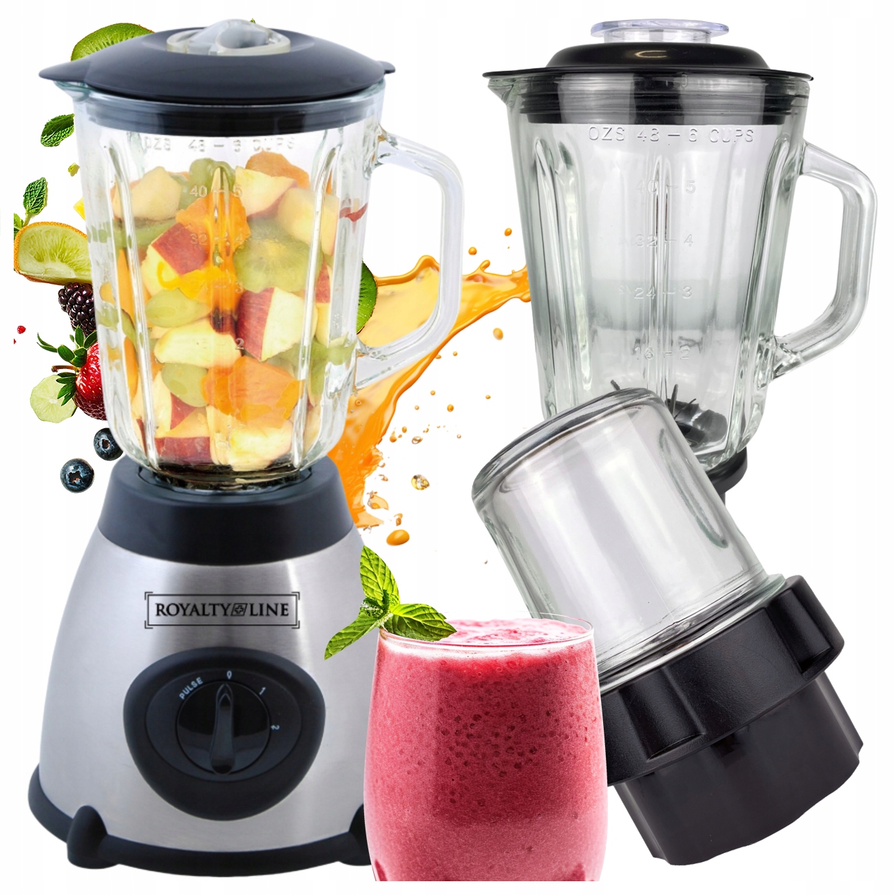 Blender Kielichowy Szklany Do Koktajli Kruszy Lód Młynek Do Kawy Ziaren